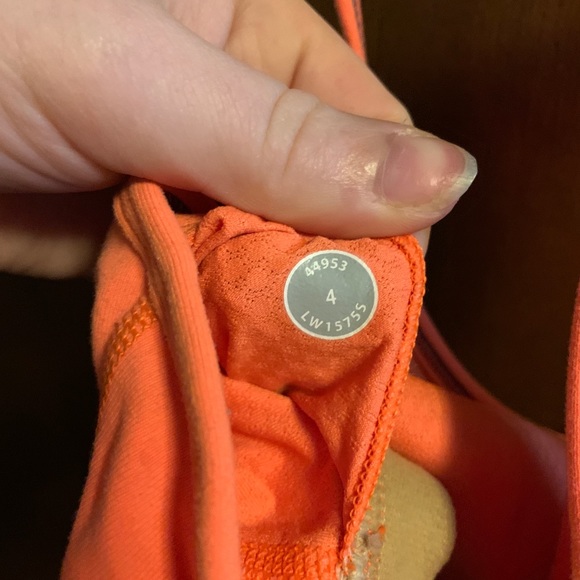 Orange Lululemon Tank with built in bra - Picture 4 of 4